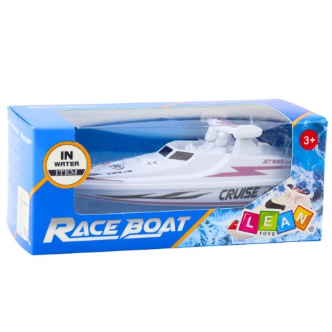 Łódź Motorówka Na Baterie Biała Pływająca Wodna Łódź Motorówka Na Baterie Biała Pływająca Wodna