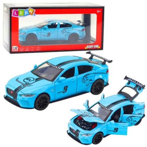 Samochód Metalowy Jaguar Światła Dżwieki Niebieski Samochód Metalowy Jaguar Światła Dżwieki Niebieski