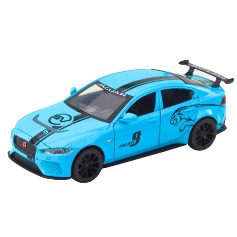 Samochód Metalowy Jaguar Światła Dżwieki Niebieski Samochód Metalowy Jaguar Światła Dżwieki Niebieski