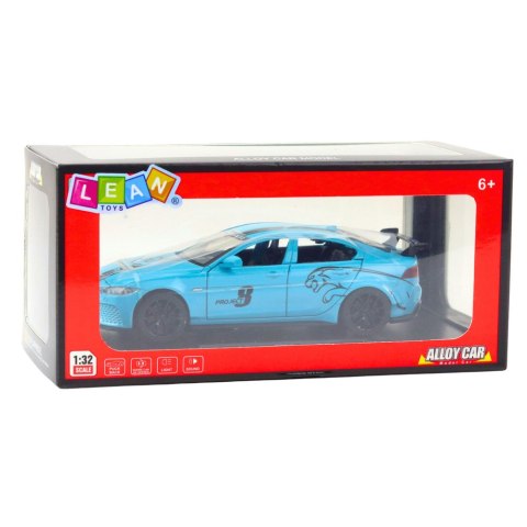Samochód Metalowy Jaguar Światła Dżwieki Niebieski Samochód Metalowy Jaguar Światła Dżwieki Niebieski