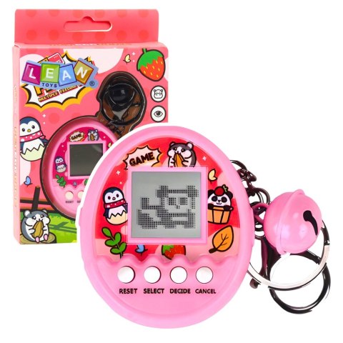 Tamagotchi Pet Egg Gra Elektroniczna 168W1 Brelok Z Dzwoneczkiem Różowa Tamagotchi Pet Egg Gra Elektroniczna 168W1 Brelok Z Dzwoneczkiem Różowa