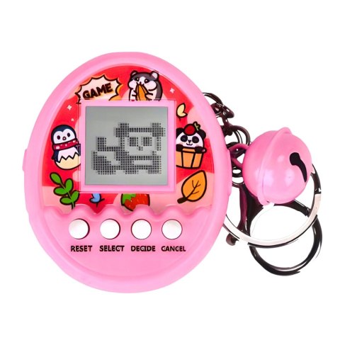 Tamagotchi Pet Egg Gra Elektroniczna 168W1 Brelok Z Dzwoneczkiem Różowa Tamagotchi Pet Egg Gra Elektroniczna 168W1 Brelok Z Dzwoneczkiem Różowa