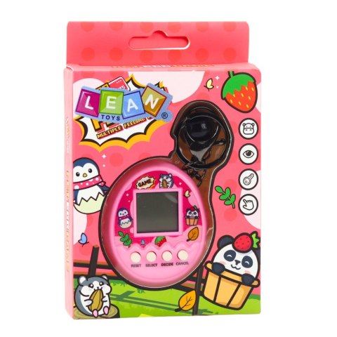 Tamagotchi Pet Egg Gra Elektroniczna 168W1 Brelok Z Dzwoneczkiem Różowa Tamagotchi Pet Egg Gra Elektroniczna 168W1 Brelok Z Dzwoneczkiem Różowa