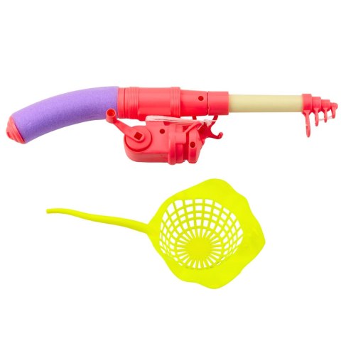 Zestaw Do Łowienia Rybek Stolik Krab 10 Rybek Wędka Sitko Różowy Zestaw Do Łowienia Rybek Stolik Krab 10 Rybek Wędka Sitko Różowy