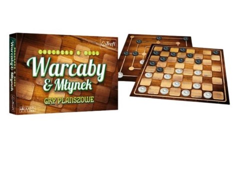 Gra planszowa Warcaby i Młynek Trefl 01681 Gra planszowa Warcaby i Młynek Trefl 01681