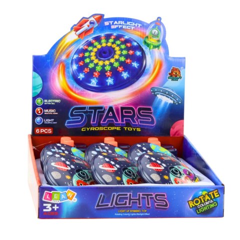 Kolorowy Świecący Dysk Kosmos Ufo Kręcący Bączek Spinning Top Kolorowy Świecący Dysk Kosmos Ufo Kręcący Bączek Spinning Top