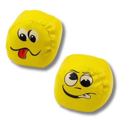 Miękkie Piłki Sportowe Emotki Żółte Zestaw 6szt 7cm Miękkie Piłki Sportowe Emotki Żółte Zestaw 6szt 7cm