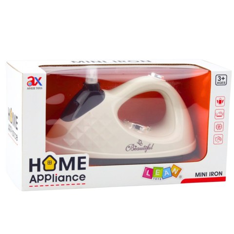 Żelazko Zabawkowe Spryskiwacz Światła Dźwięki Kremowe Żelazko Zabawkowe Spryskiwacz Światła Dźwięki Kremowe