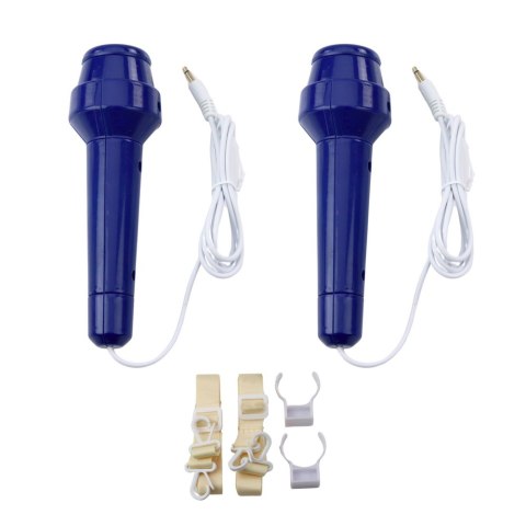 Zestaw Karaoke Dwa Mikrofony Głośnik Bluetooth MP3 Nagrywanie LED