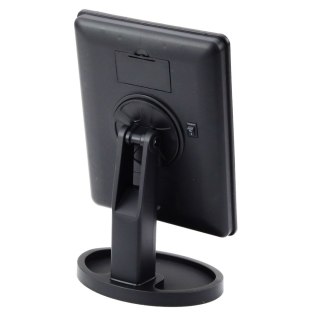 Lusterko Kosmetyczne 16 Diod LED Z Podstawką Regulacja Czarne