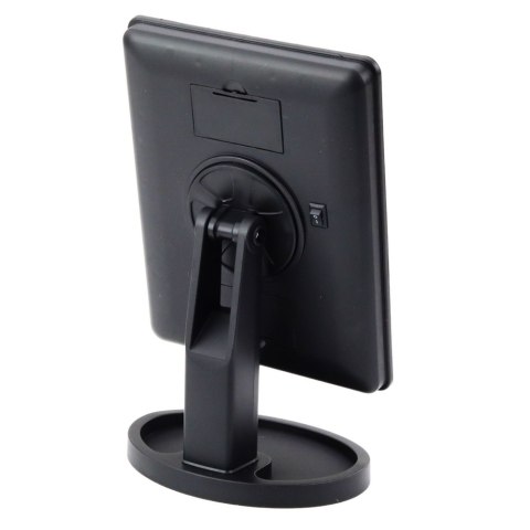 Lusterko Kosmetyczne 16 Diod LED Z Podstawką Regulacja Czarne