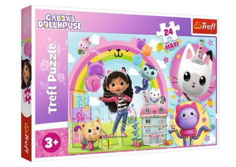 Puzzle - 24 Maxi - Wesoła Gabi - Koci Domek Gabi - Trefl 14353 Puzzle - 24 Maxi - Wesoła Gabi - Koci Domek Gabi - Trefl 14353