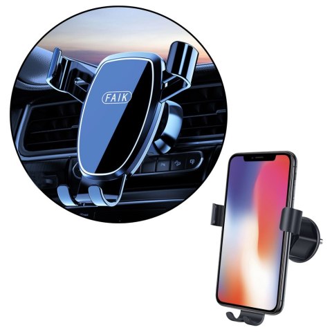 Uchwyt Samochodowy Grawitacyjny Na Telefon Do Kratki Wentylacyjnej Czarny Uchwyt Samochodowy Grawitacyjny Na Telefon Do Kratki Wentylacyjnej Czarny