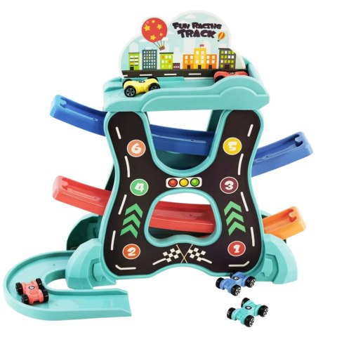 Zestaw Edukacyjny Tor Samochodowy Zjeżdzalnia Trzy Poziomy Zestaw Edukacyjny Tor Samochodowy Zjeżdzalnia Trzy Poziomy