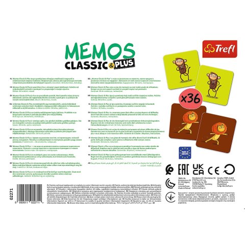Gra Memos Classic&Plus Ruch i dźwięk Trefl 02271 Gra Memos Classic&Plus Ruch i dźwięk Trefl 02271