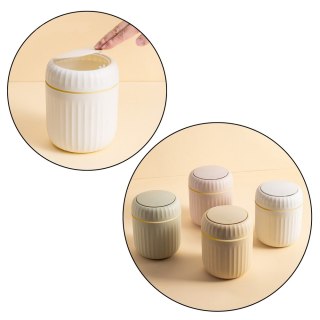 Mini Kosz Na Śmieci Otwierana Pokrywa Uniwersalny Elegancki Różowy