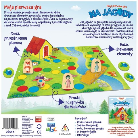 Moja pierwsza gra Na Jagody Bobaski i Miś Trefl 02063