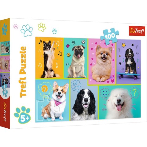 Puzzle - 100 - W świecie piesków - Trefl 16421 Puzzle - 100 - W świecie piesków - Trefl 16421