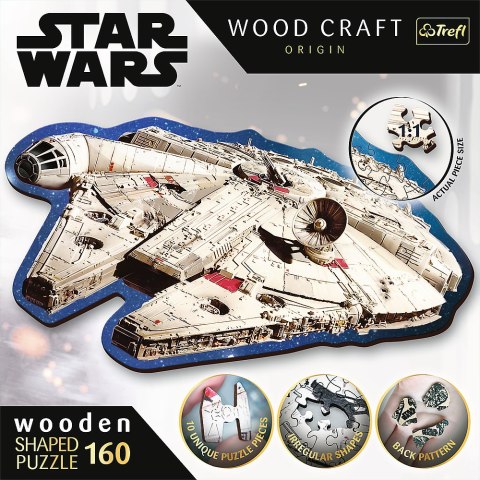 Puzzle drewniane - 160 - Gwiezdne wojny - STAR WARS - Sokół Millennium - Trefl 20189 Puzzle drewniane - 160 - Gwiezdne wojny - STAR WARS - Sokół Millennium - Trefl 20189