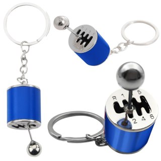 Brelok Metalowy Do Kluczy Skrzynia Biegów Ruchoma Niebieski