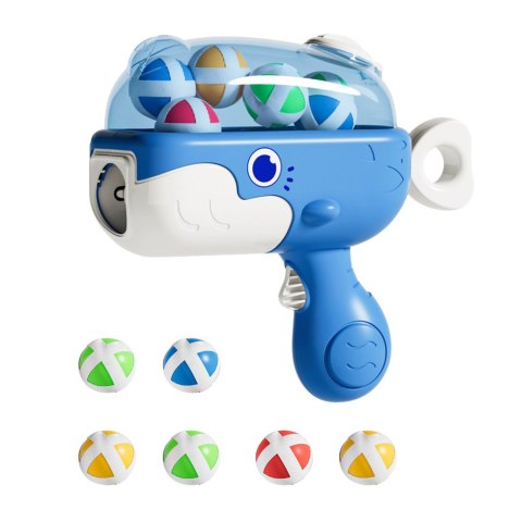 Pistolet Na Kulki Z Rzepem Tarcza Materiałowa Wieloryb Niebieski