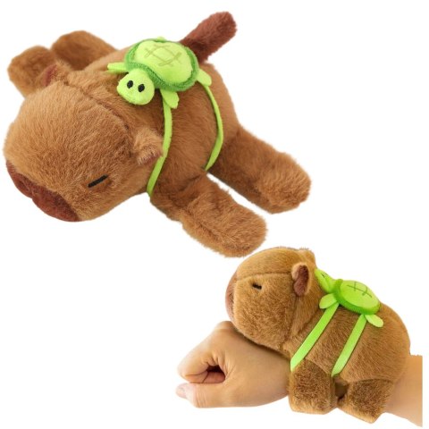 Pluszowa Kapibara Z Żółwiem Opaski Na Nadgarstek Rękę 2w1 Brązowa 18cm Pluszowa Kapibara Z Żółwiem Opaski Na Nadgarstek Rękę 2w1 Brązowa 18cm