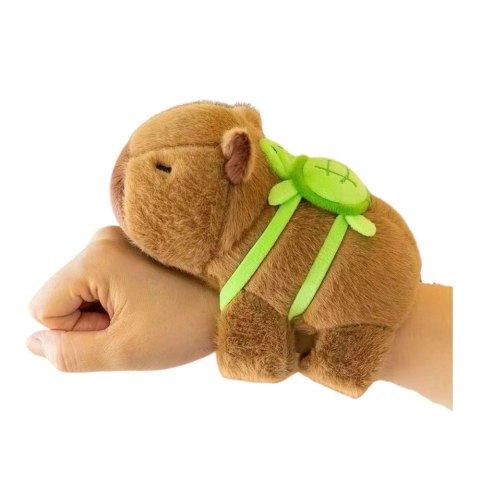 Pluszowa Kapibara Z Żółwiem Opaski Na Nadgarstek Rękę 2w1 Brązowa 18cm Pluszowa Kapibara Z Żółwiem Opaski Na Nadgarstek Rękę 2w1 Brązowa 18cm