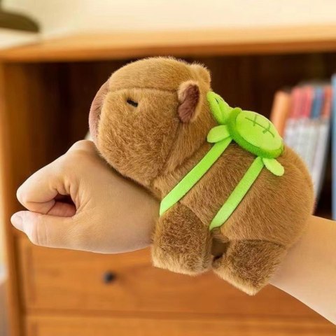 Pluszowa Kapibara Z Żółwiem Opaski Na Nadgarstek Rękę 2w1 Brązowa 18cm Pluszowa Kapibara Z Żółwiem Opaski Na Nadgarstek Rękę 2w1 Brązowa 18cm