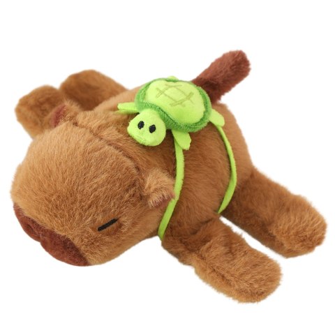 Pluszowa Kapibara Z Żółwiem Opaski Na Nadgarstek Rękę 2w1 Brązowa 18cm Pluszowa Kapibara Z Żółwiem Opaski Na Nadgarstek Rękę 2w1 Brązowa 18cm