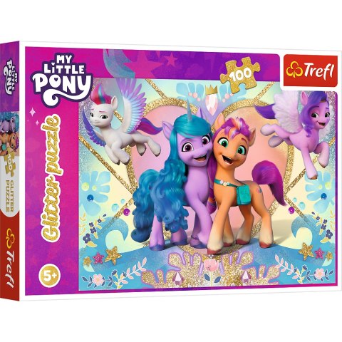 Puzzle - 100 Glitter - My Little Pony - Błyszczące kucyki - Trefl 14831 Puzzle - 100 Glitter - My Little Pony - Błyszczące kucyki - Trefl 14831