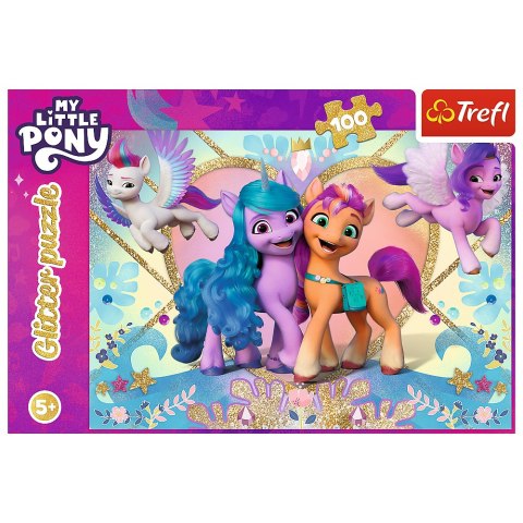 Puzzle - 100 Glitter - My Little Pony - Błyszczące kucyki - Trefl 14831 Puzzle - 100 Glitter - My Little Pony - Błyszczące kucyki - Trefl 14831
