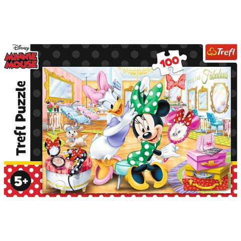 Puzzle - 100 - Minnie w salonie kosmetycznym - Disney Minnie - Trefl 16387 Puzzle - 100 - Minnie w salonie kosmetycznym - Disney Minnie - Trefl 16387