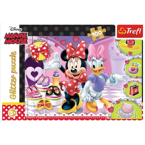Puzzle - 100 - Myszka Minnie i błyskotki - Trefl 14820 Puzzle - 100 - Myszka Minnie i błyskotki - Trefl 14820