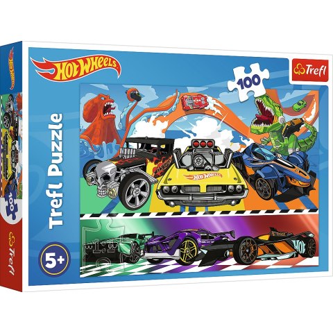 Puzzle - 100 - Pędzące samochody - Hot Wheels - Trefl 16466 Puzzle - 100 - Pędzące samochody - Hot Wheels - Trefl 16466