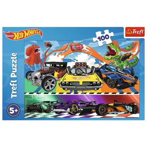Puzzle - 100 - Pędzące samochody - Hot Wheels - Trefl 16466 Puzzle - 100 - Pędzące samochody - Hot Wheels - Trefl 16466