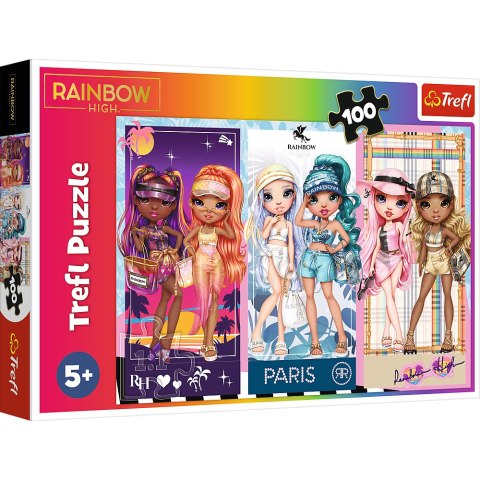 Puzzle - 100 - Tęczowe laleczki - Rainbow High - Trefl 16444 Puzzle - 100 - Tęczowe laleczki - Rainbow High - Trefl 16444