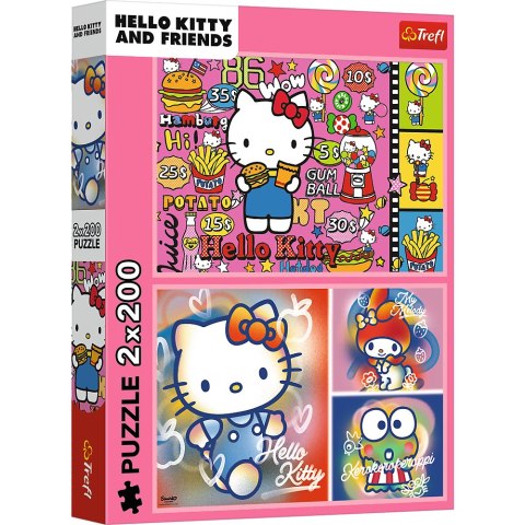 Puzzle - 2x200 - Hello Kitty i przyjaciele - Hello Kitty - Trefl 13336 Puzzle - 2x200 - Hello Kitty i przyjaciele - Hello Kitty - Trefl 13336