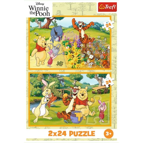 Puzzle - 2x24 - Dzień w ogrodzie - Disney - Kubuś Puchatek - Trefl 34436 Puzzle - 2x24 - Dzień w ogrodzie - Disney - Kubuś Puchatek - Trefl 34436