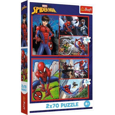 Puzzle - 2x70 - Pajęcze historie - Disney Marvel Spiderman - Trefl 34443 Puzzle - 2x70 - Pajęcze historie - Disney Marvel Spiderman - Trefl 34443