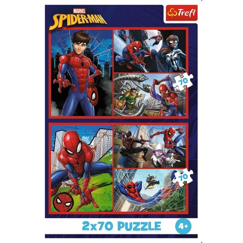 Puzzle - 2x70 - Pajęcze historie - Disney Marvel Spiderman - Trefl 34443 Puzzle - 2x70 - Pajęcze historie - Disney Marvel Spiderman - Trefl 34443