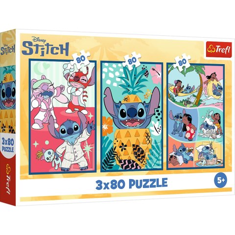 Puzzle - 3x80 - Świat Stitcha - Trefl 34885 Puzzle - 3x80 - Świat Stitcha - Trefl 34885