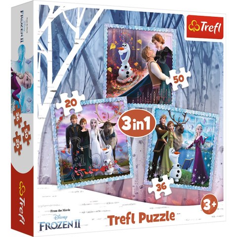 Puzzle - 3w1 (20, 36, 50) - Kraina Lodu II - Magiczna opowieść - Trefl 34853 Puzzle - 3w1 (20, 36, 50) - Kraina Lodu II - Magiczna opowieść - Trefl 34853