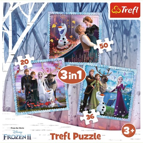 Puzzle - 3w1 (20, 36, 50) - Kraina Lodu II - Magiczna opowieść - Trefl 34853 Puzzle - 3w1 (20, 36, 50) - Kraina Lodu II - Magiczna opowieść - Trefl 34853