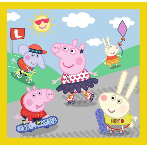 Puzzle - 3w1 (20, 36, 50) - Wesoły dzień Peppy - Świnka Peppa - Trefl 34849 Puzzle - 3w1 (20, 36, 50) - Wesoły dzień Peppy - Świnka Peppa - Trefl 34849