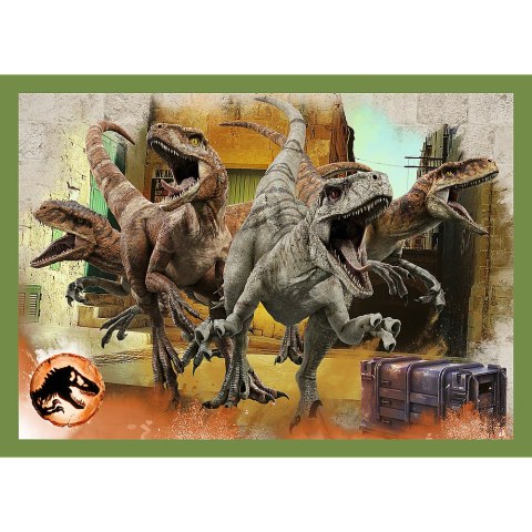 Puzzle - 4w1 (12, 15, 20, 24) - Groźne dinozaury - Universal Jurassic World - Trefl 34607 Puzzle - 4w1 (12, 15, 20, 24) - Groźne dinozaury - Universal Jurassic World - Trefl 34607