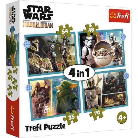 Puzzle - 4w1 (35, 48, 54, 70) - Mandalorian - Star Wars - Trefl 34397 Puzzle - 4w1 (35, 48, 54, 70) - Mandalorian - Star Wars - Trefl 34397