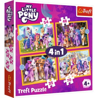 Puzzle - 4w1 (35, 48, 54, 70) - Poznaj kucyki Pony - My Little Pony - Trefl 34624