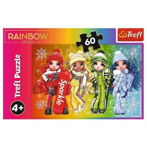 Puzzle - 60 - Radosne lalki - Rainbow High - Trefl 17380 Puzzle - 60 - Radosne lalki - Rainbow High - Trefl 17380
