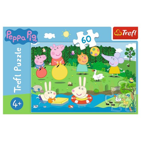 Puzzle - 60 - Wakacyjna zabawa - Świnka Peppa - Trefl 17326 Puzzle - 60 - Wakacyjna zabawa - Świnka Peppa - Trefl 17326