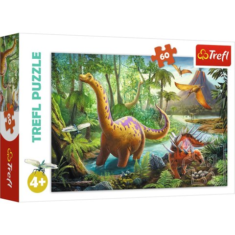 Puzzle - 60 - Wędrówka dinozaurów - Trefl 17319 Puzzle - 60 - Wędrówka dinozaurów - Trefl 17319
